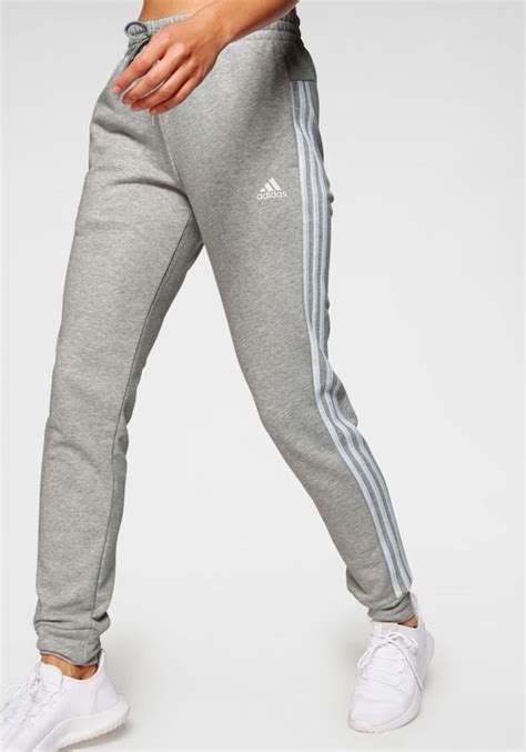 adidas jogginghose grau weiß damen|Jogginghosen in Grau für Damen .